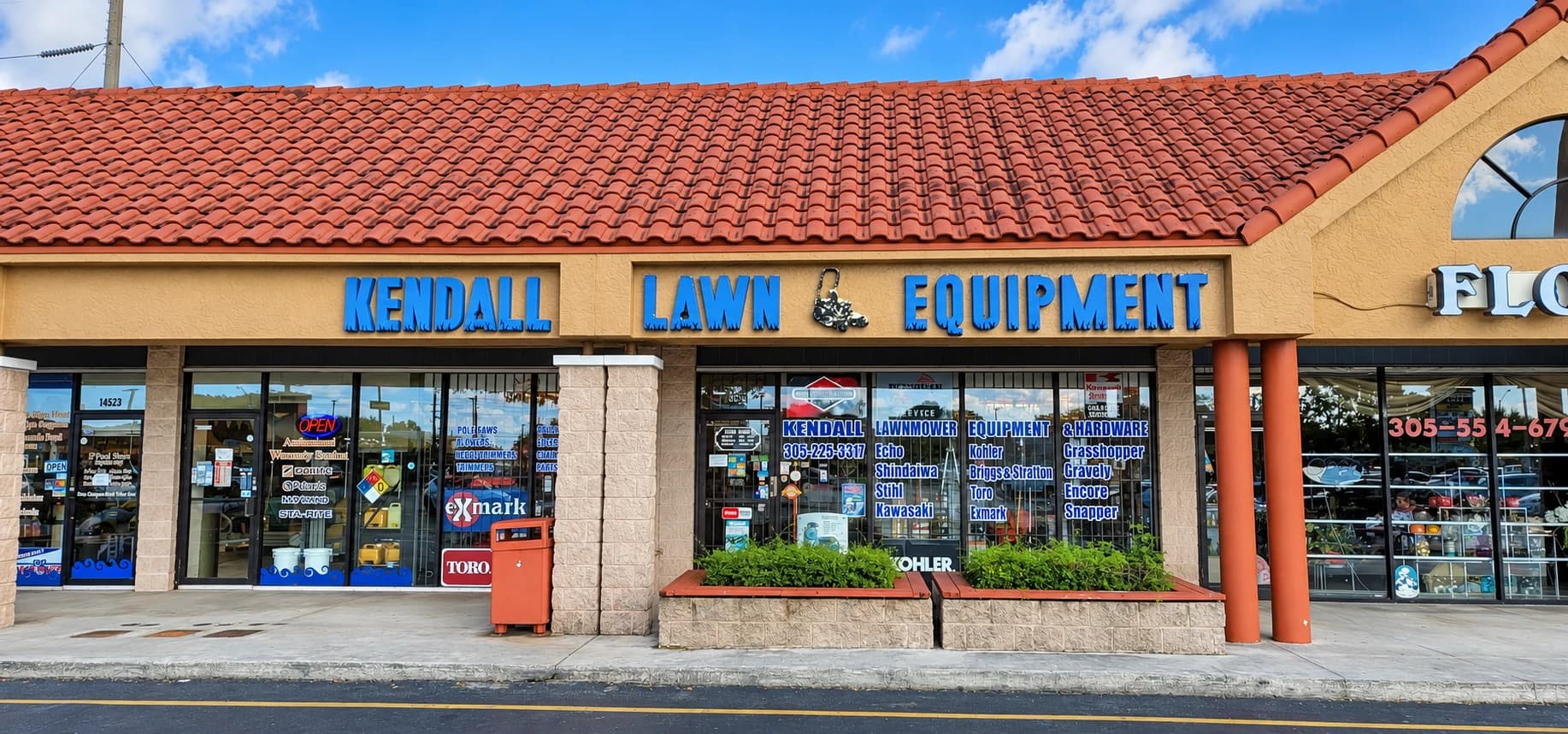 The Kendall Lawn Equipment storefront